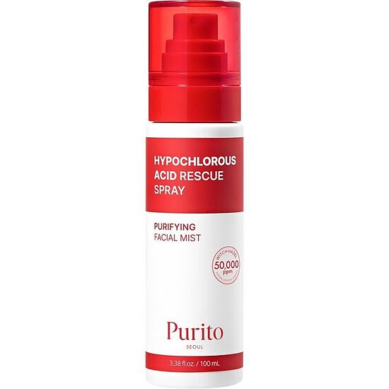 Nomierinošs sprejs ar hipohlorskābi ādai ar noslieci uz izsitumiem PURITO SEOUL Hypochlorous Acid Rescue Spray
